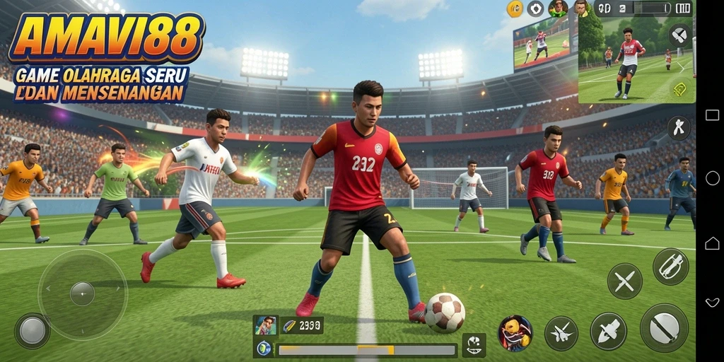 Gameplay seru dalam AMAVI88 dengan aksi olahraga mendebarkan.