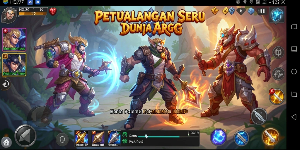 Tampilan gameplay seru dari HQ777 dalam dunia ARPG.