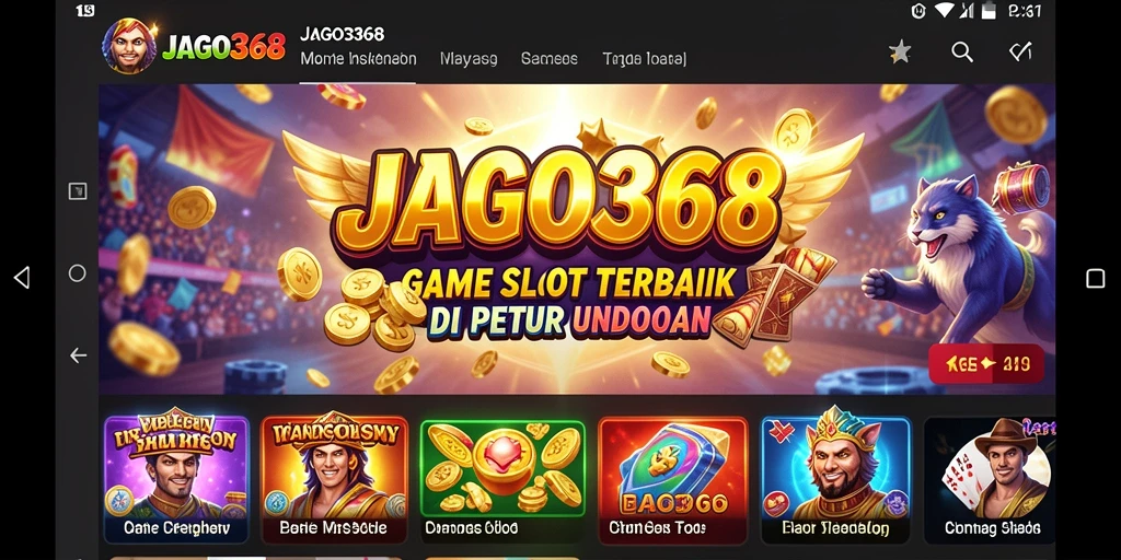 Tampilan gameplay menarik dari JAGO368 dengan berbagai tema Slot.