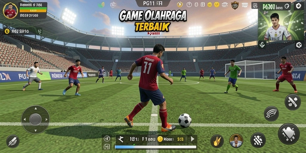 Screenshot PG11 menampilkan aksi seru dalam permainan olahraga.