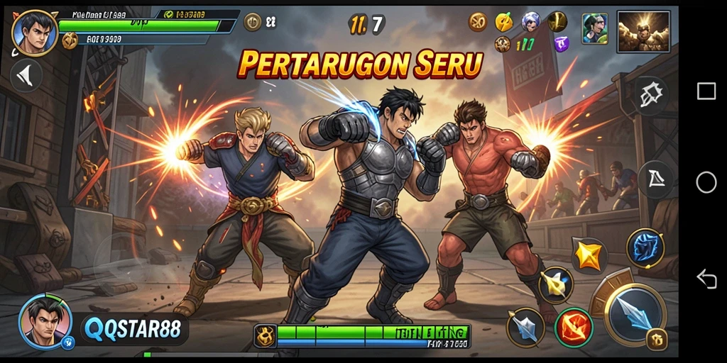 Gameplay seru dan intens dalam pertarungan Fighting