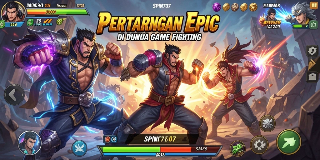 Screenshot gameplay SPIN707 menampilkan pertarungan seru dan karakter yang menarik.