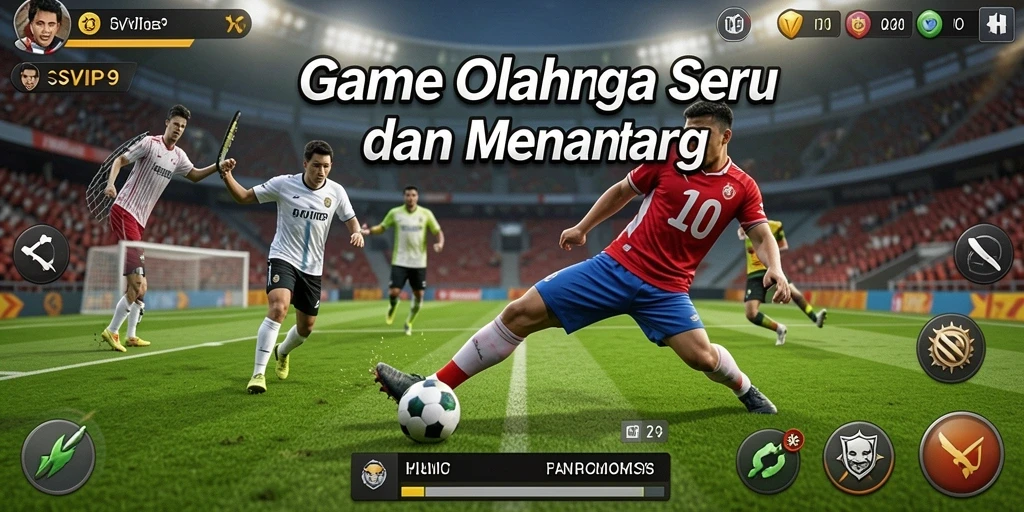 Screenshot gameplay SVIP9 menampilkan aksi olahraga yang mendebarkan.